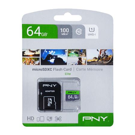 Tarjeta Micro SD 64GB PNY Elite 10 U1
